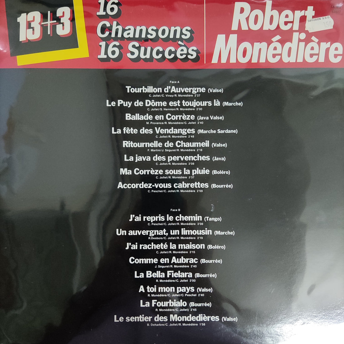 แผ่นเสียง Robert Monédière - Vive L'Auvergne Vinyl VG+