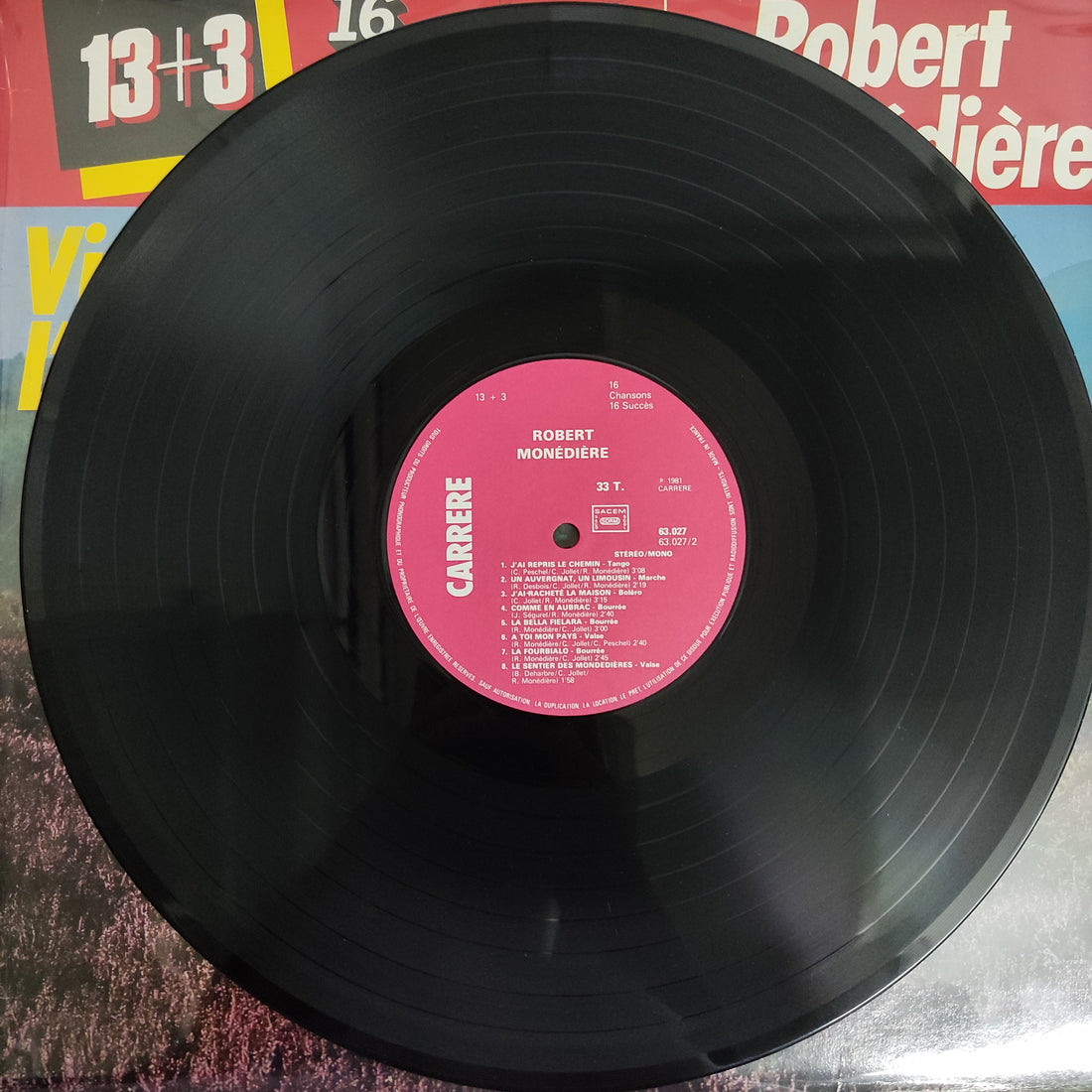 แผ่นเสียง Robert Monédière - Vive L'Auvergne Vinyl VG+