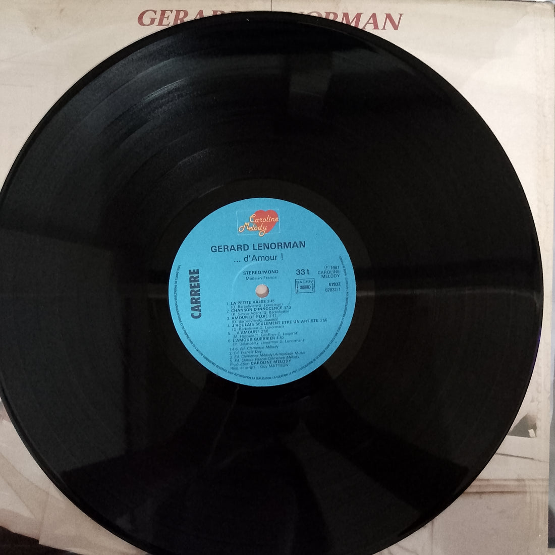 แผ่นเสียง Gérard Lenorman - ...D'amour Vinyl VG