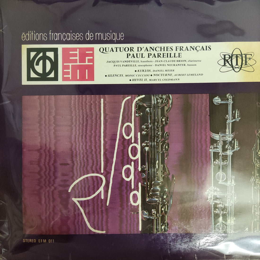 แผ่นเสียง Daniel Meier, Marcel Goldmann, Monic Cecconi-Botella, Aubert Lemeland - Quatuor d'Anches Français Paul Pareille Vinyl VG+