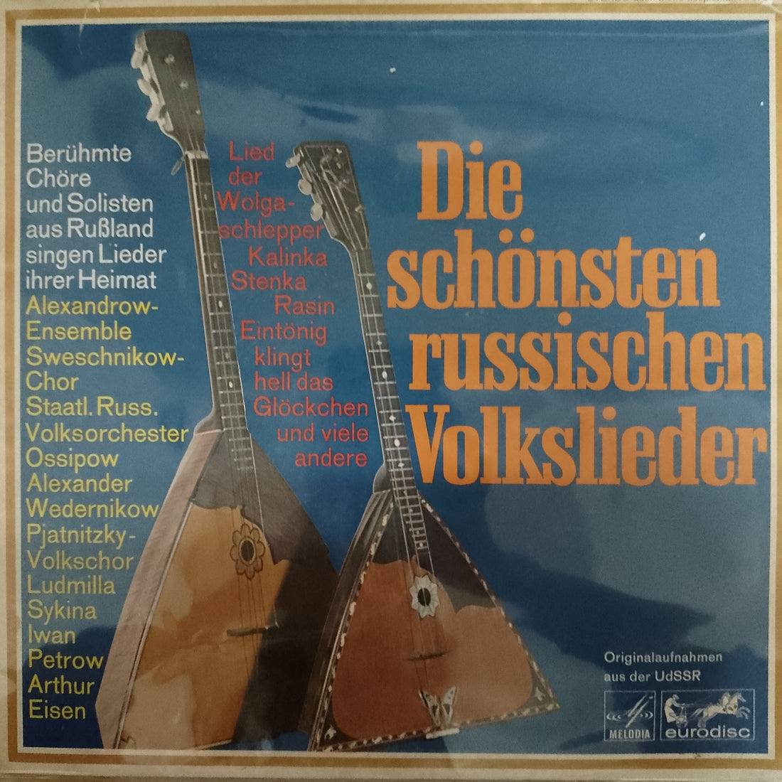 แผ่นเสียง Various - Die Schönsten Russischen Volkslieder In Originalaufnahmen Vinyl VG+