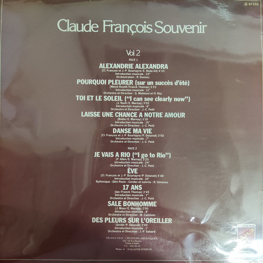 แผ่นเสียง Claude François - Claude François Souvenir - Vol. 2 Vinyl VG+