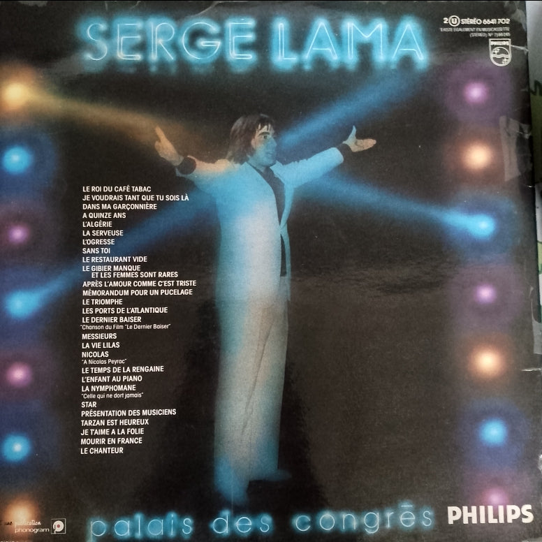 แผ่นเสียง Serge Lama - Palais Des Congrès Vinyl VG+ 2LPs