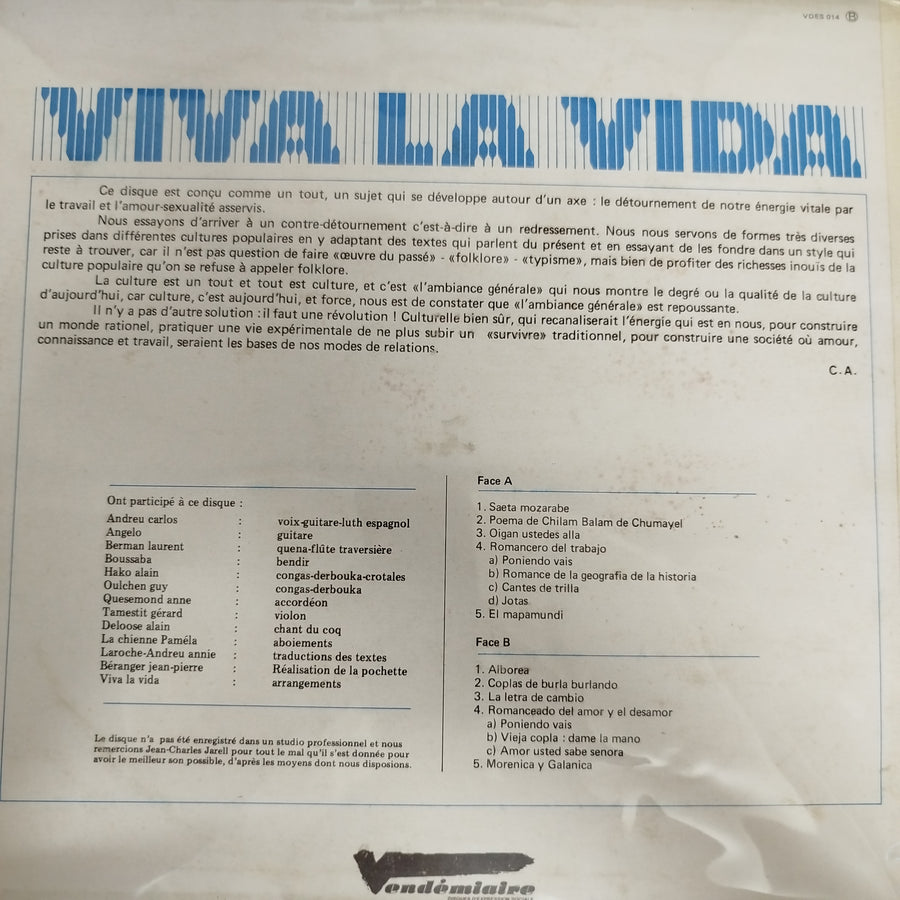 Carlos Andreu - Viva La Vida Vinyl G