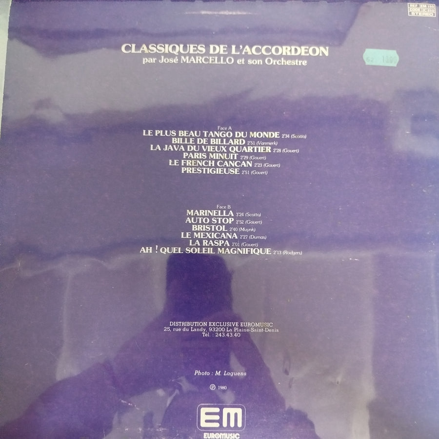 แผ่นเสียง José Marcello Orchestra - Classique De L'accordéon Vinyl G