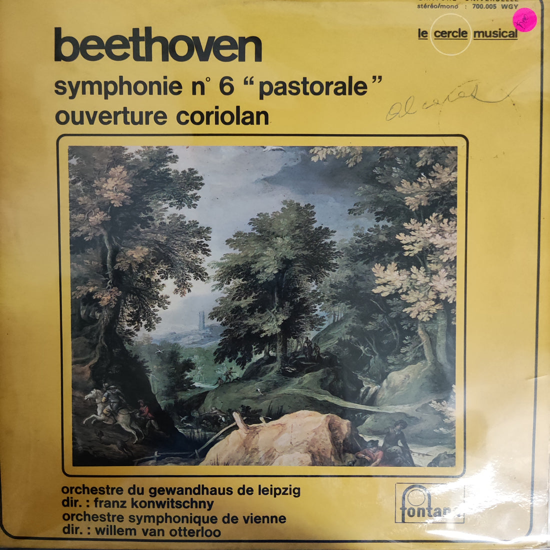 แผ่นเสียง Ludwig van Beethoven / Franz Konwitschny, Willem Van Otterloo - Symphonie N°6 "Pastorale" / Ouverture Coriolan Vinyl VG+