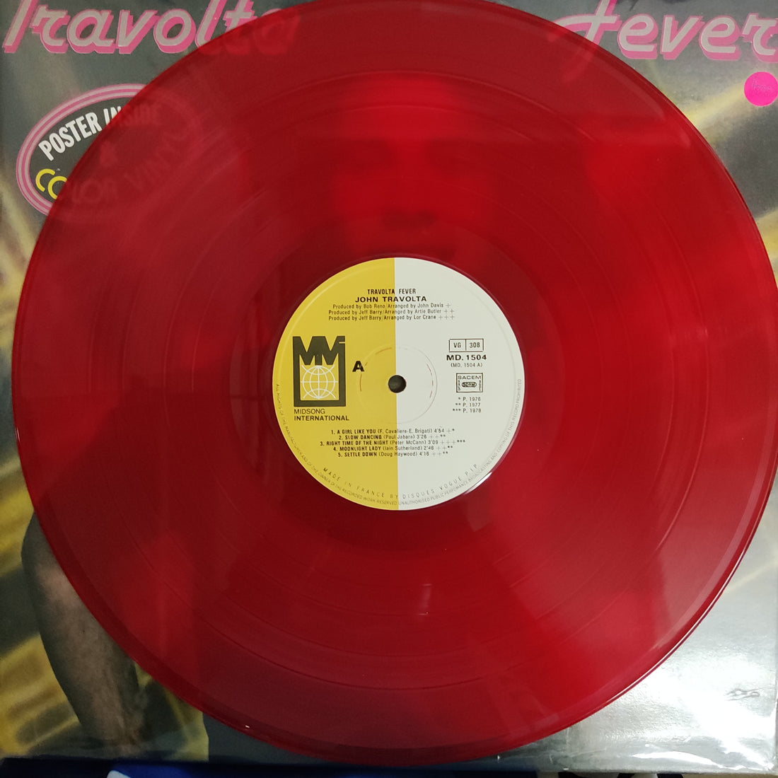 แผ่นเสียง John Travolta - Travolta Fever Vinyl VG+ 2LPs แผ่นสี