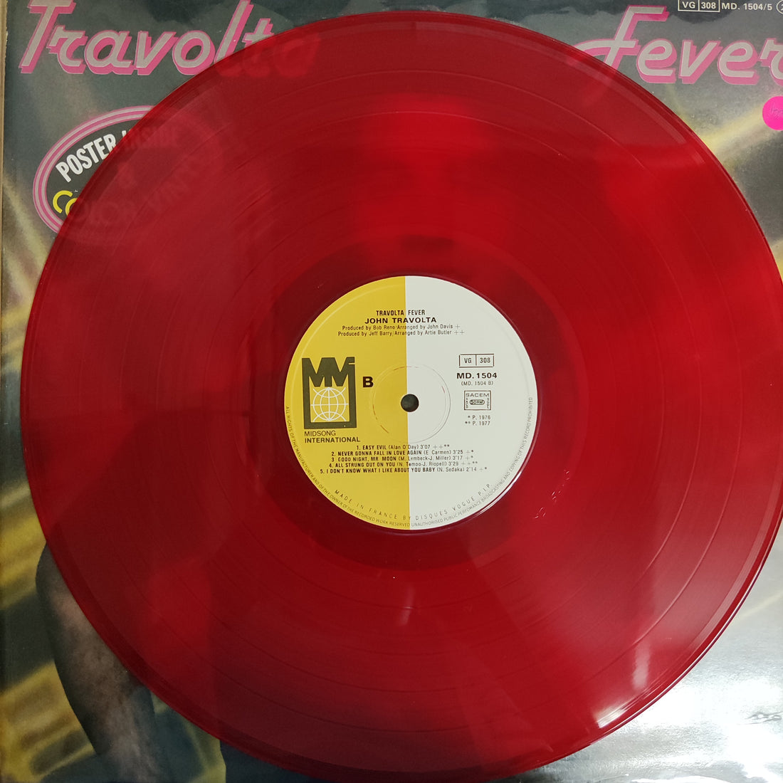 แผ่นเสียง John Travolta - Travolta Fever Vinyl VG+ 2LPs แผ่นสี