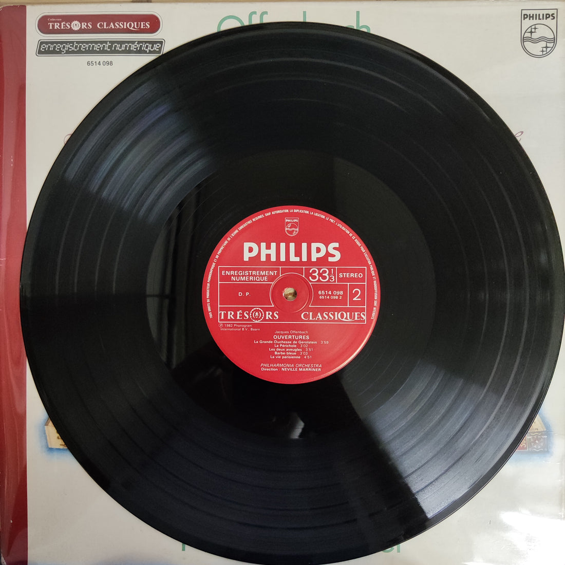 แผ่นเสียง Jacques Offenbach - Philharmonia Orchestra, Sir Neville Marriner - 8 Ouvertures Vinyl VG+