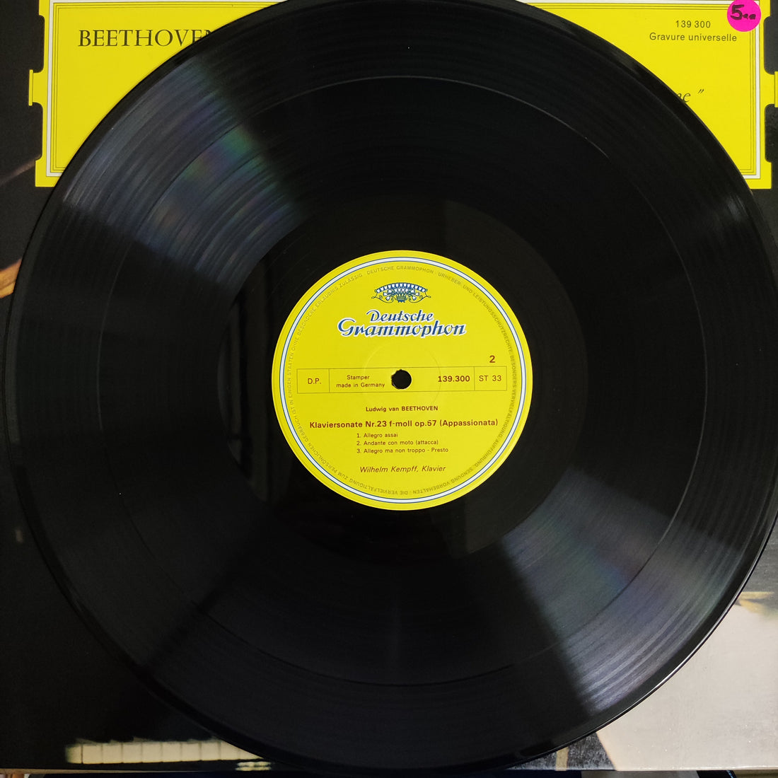 แผ่นเสียง Ludwig van Beethoven - Wilhelm Kempff - Sonates N°8 En Ut Mineur "Pathétique" / N°14 En Ut Dièse Mineur "Clair De Lune" / N°23 En Fa Mineur "Appassionata" Vinyl VG+