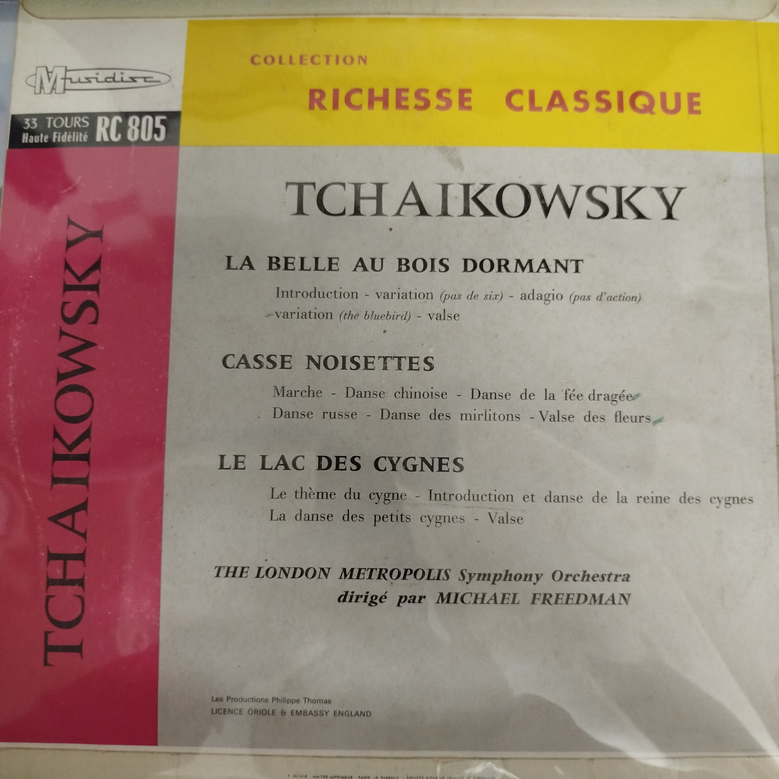 แผ่นเสียง Pyotr Ilyich Tchaikovsky, The London Festival Symphony Orchestra Direction Thomas Greene - La Belle Au Bois Dormant - Casse-noisette - Lac Des Cygnes Vinyl VG+