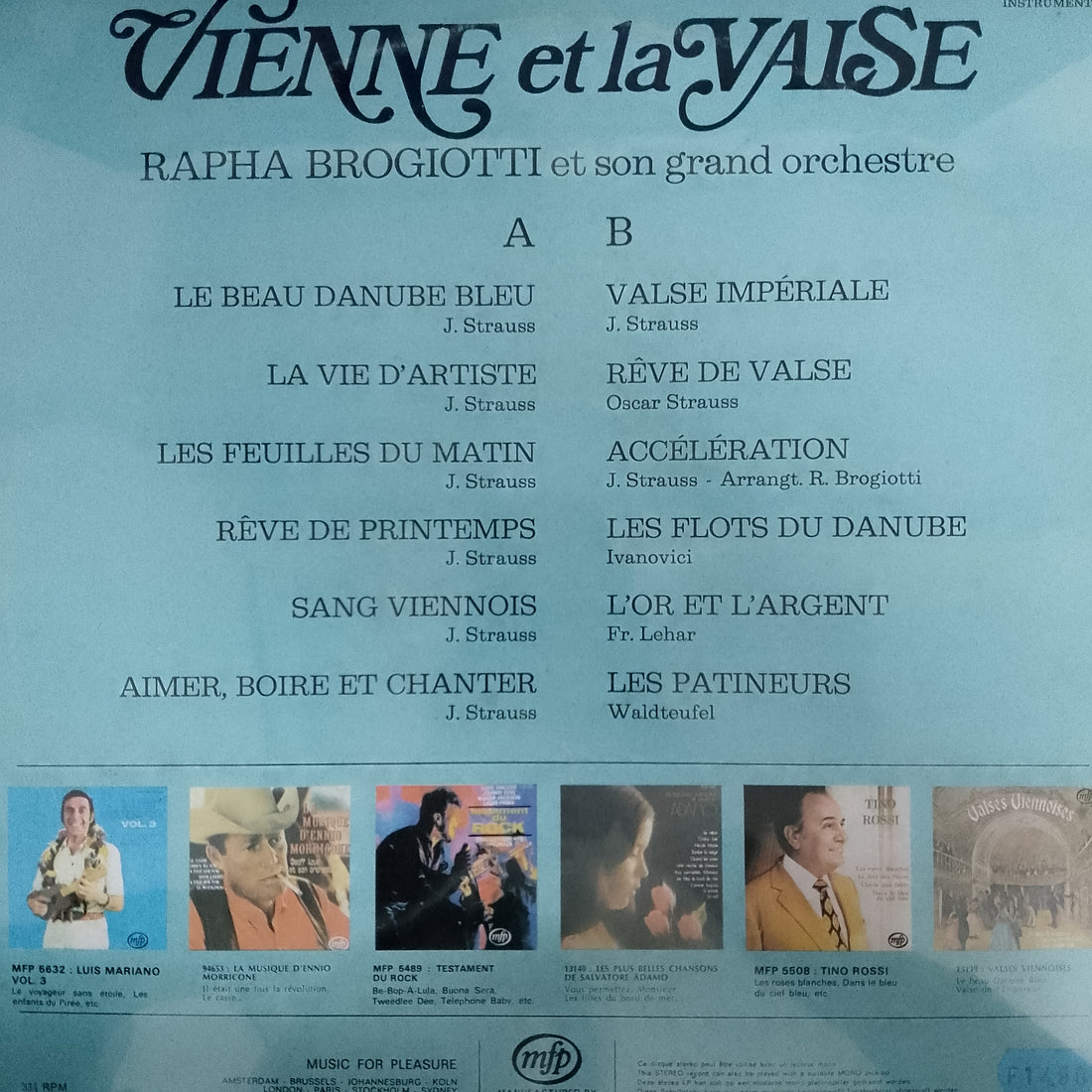 แผ่นเสียง Orchester Rapha Brogiotti - Vienne Et La Valse Vinyl VG+