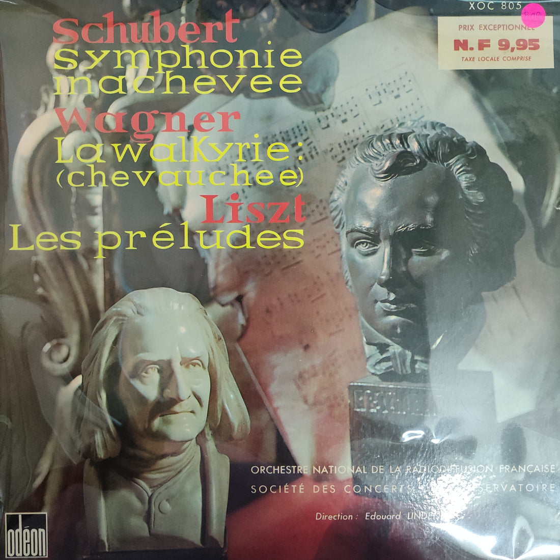 แผ่นเสียง Franz Schubert, Richard Wagner, Franz Liszt, Edouard Lindenberg - Symphonie Inachevée - La Walkyrie Chevauchée - Les Préludes Vinyl VG+