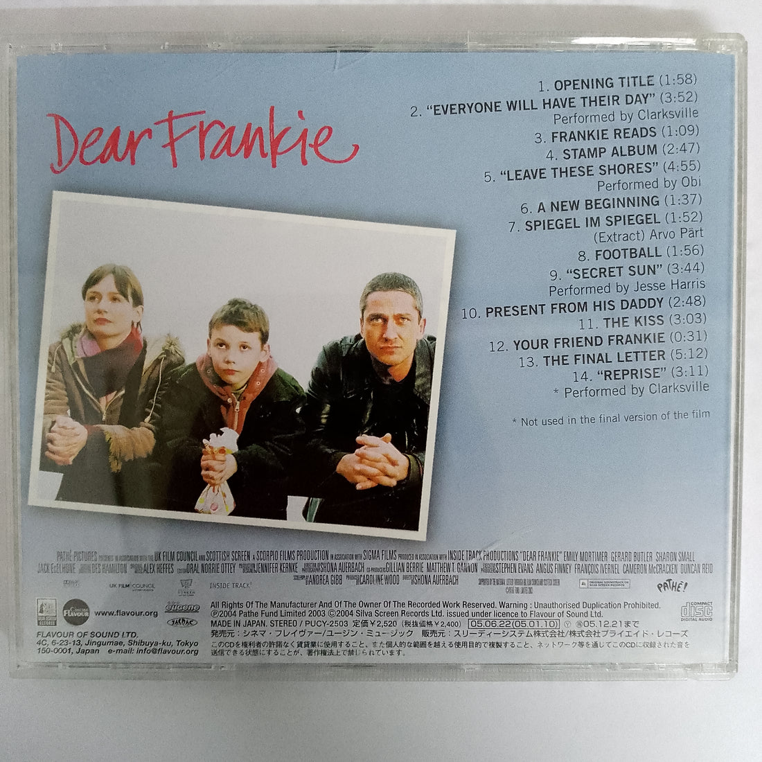 ซีดี Alex Heffes - Dear Frankie Original Motion Picture Soundtrack CD VG+