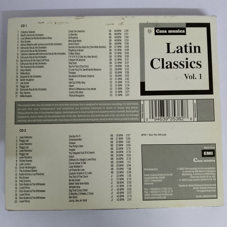 ซีดี Various - Latin Classics Vol.1 CD VG+ 2CDs