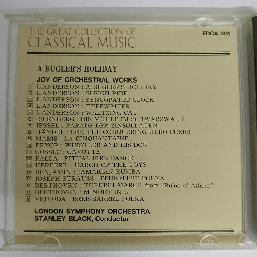 ซีดี Stanley Black, Conductor London Symphony Orchestra - A Bugler's Holiday - Joy of Orchestral Works CD VG+