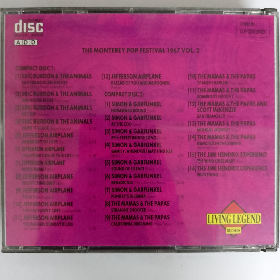 ซีดี Various - The Monterey Pop Festival 1967 Vol.2 CD VG+ 2CDs