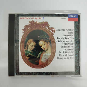 ซีดี Various - Heritage of Music - Gregorian Chant / Dufay / Dunstable / Josquin Desprez / Walther Von Der Weide / Machaut / Borecht / isaac / LA Rue CD VG+