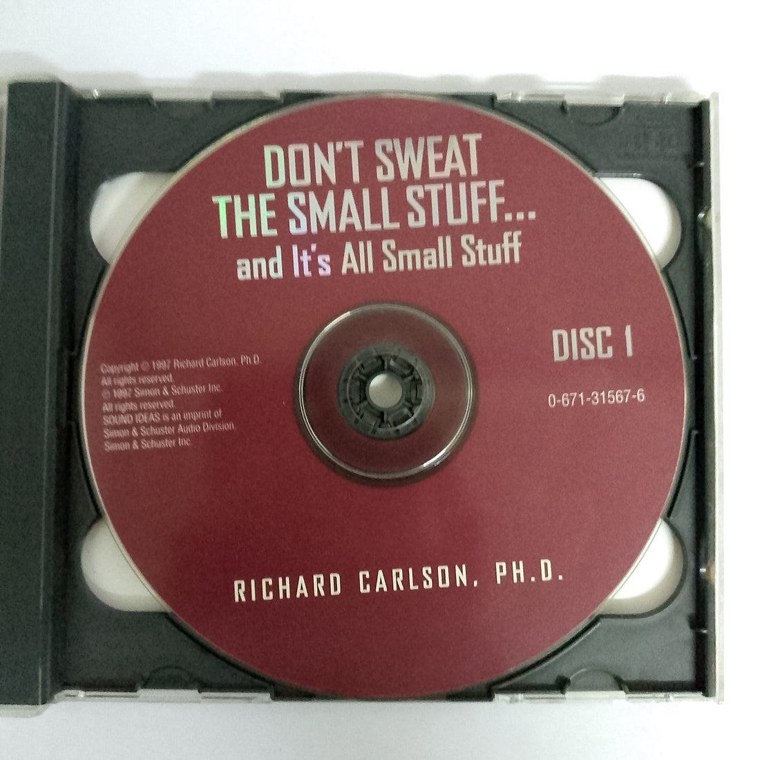 ซีดี Richard Carlson - Don't Sweat The Small Stuff CD VG+ 2CDs