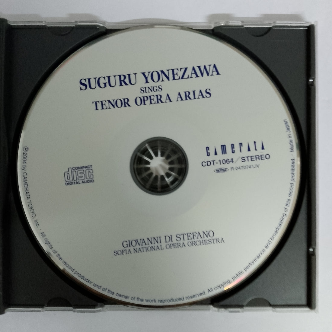 ซีดี Giovanni Di Stefano Sfoia National Orchestra - Suguru Tonezawa Sings Tenor Opera Arias CD VG+