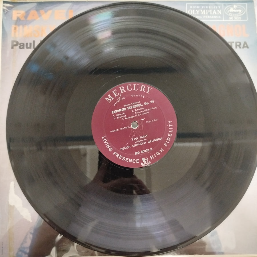 แผ่นเสียง Maurice Ravel / Nikolai Rimsky-Korsakov - Paul Paray Conducting The Detroit Symphony Orchestra - Bolero / Capriccio Espagnol Vinyl G