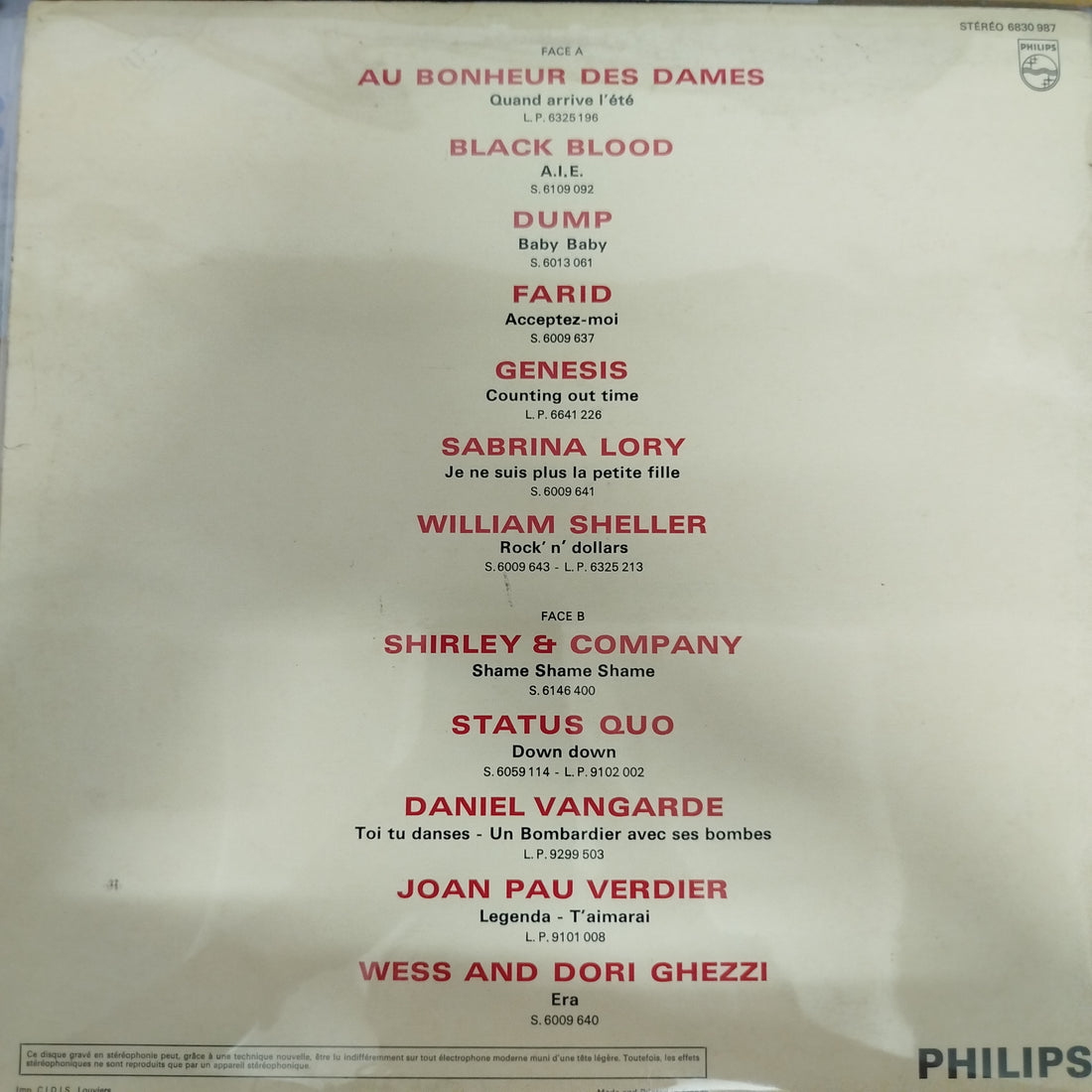 แผ่นเสียง Various - Hit Parade Des Jeunes Vedettes Phonogram RTL Clermont-Ferrand Vinyl VG
