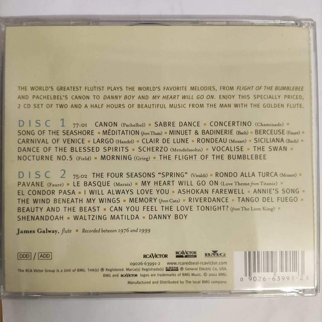 ซีดี James Galway - The Very Best Of James Galway CD VG+