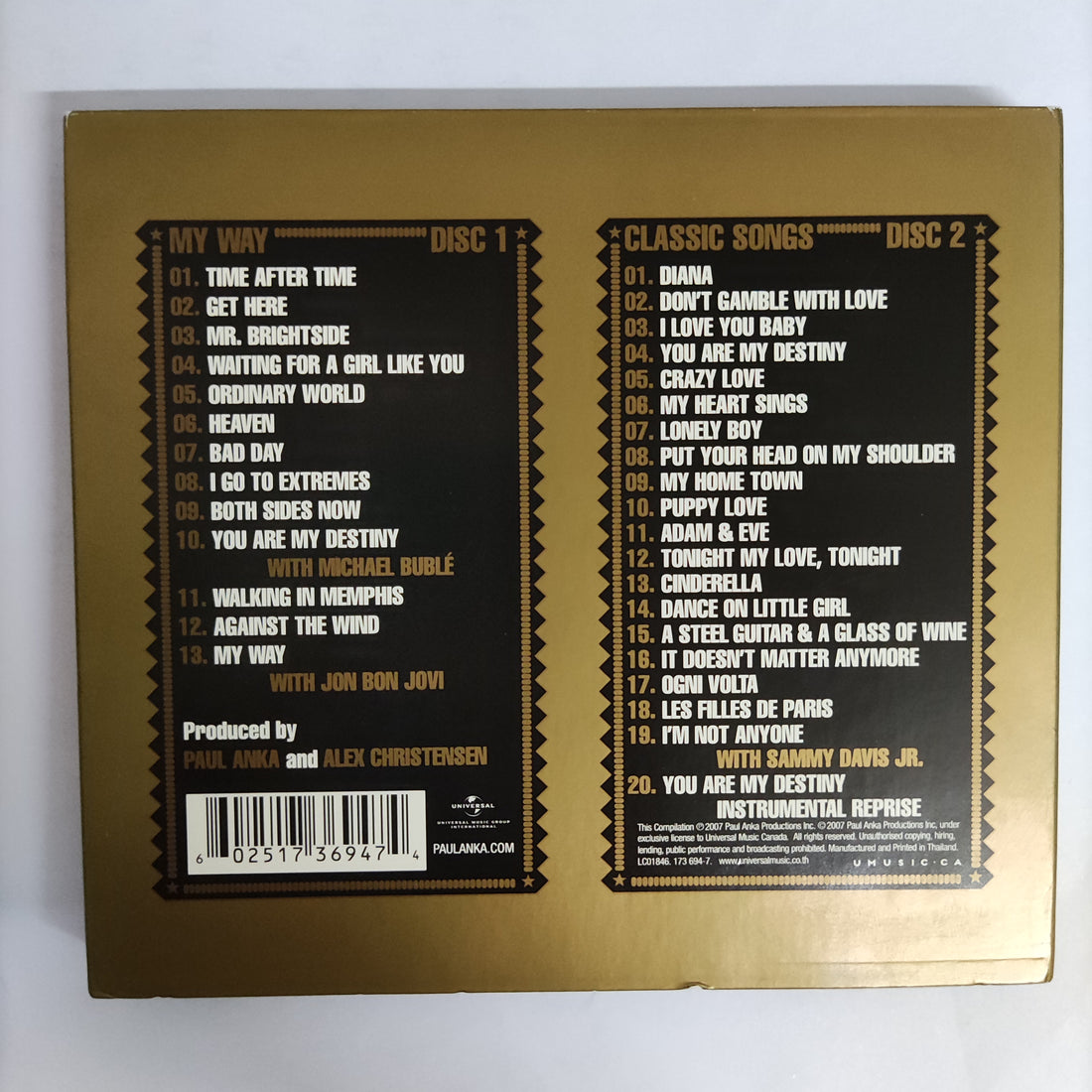 ซีดี Paul Anka - Classic Songs My Way CD NM