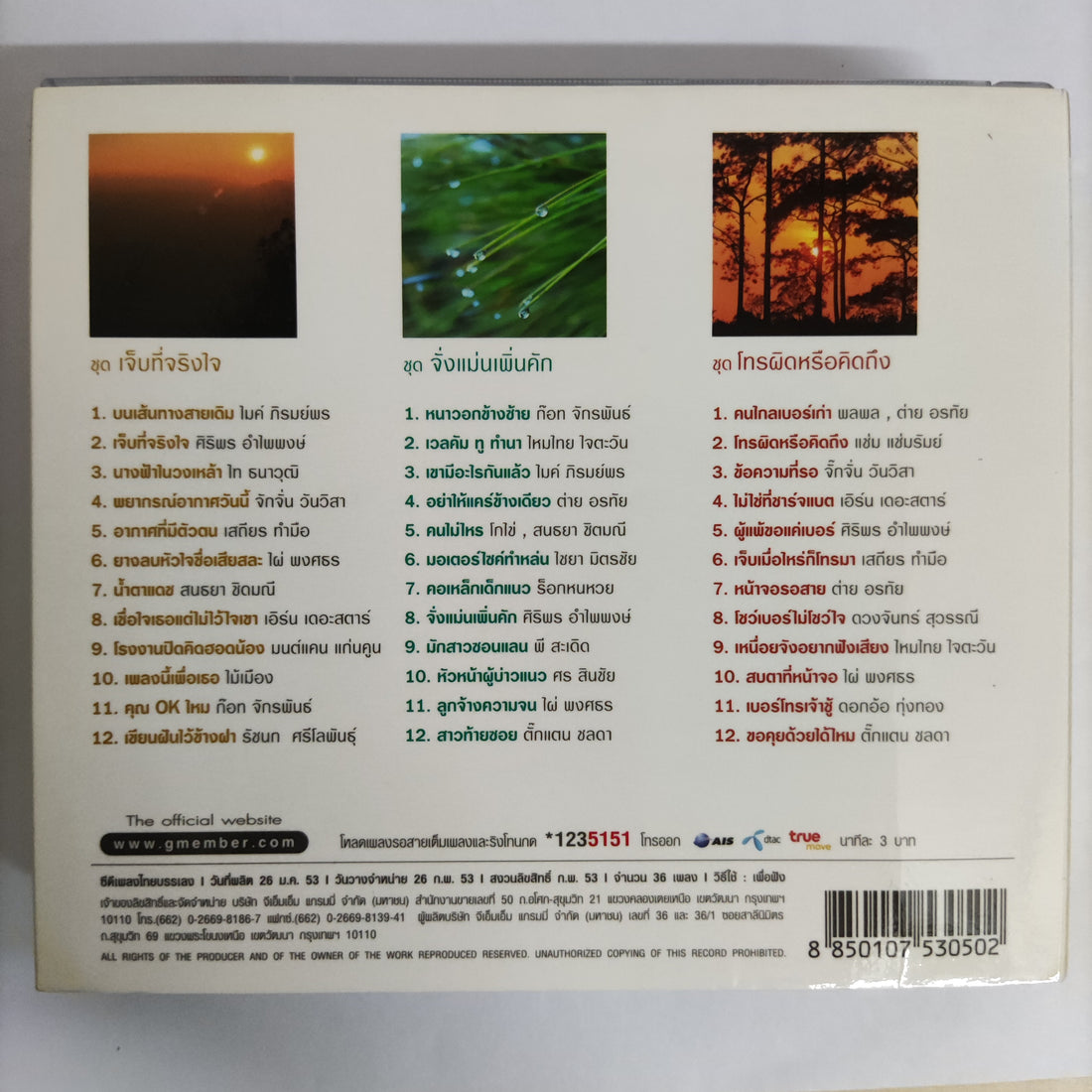 ซีดี Various - มนต์รักเสียงเพลงบรรเลงลูกทุ่ง CD NM 3CDs