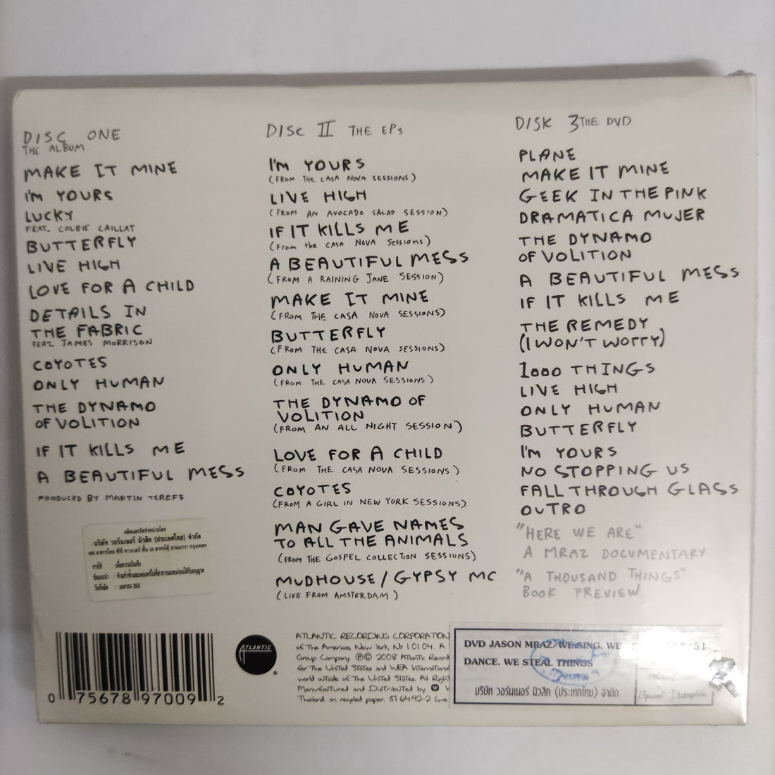 ซีดี Jason Mraz – We Sing. We Dance. We Steal Things. Limited Edition CD M