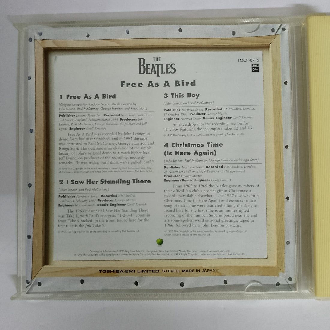 ซีดี The Beatles - Free As A Bird CD VG+