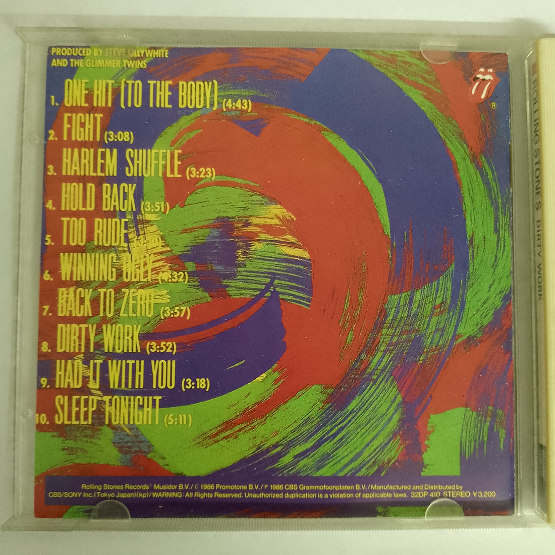 ซีดี The Rolling Stones = The Rolling Stones - Dirty Work = ダーティー・ワーク CD VG+