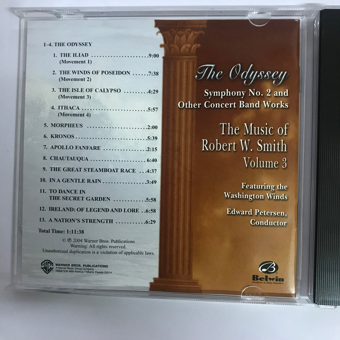 ซีดี Robert W. Smith — The Washington Winds, Edward Petersen  - The Odyssey: The Music Of Robert W. Smith, Volume 3 (CD) (VG+)