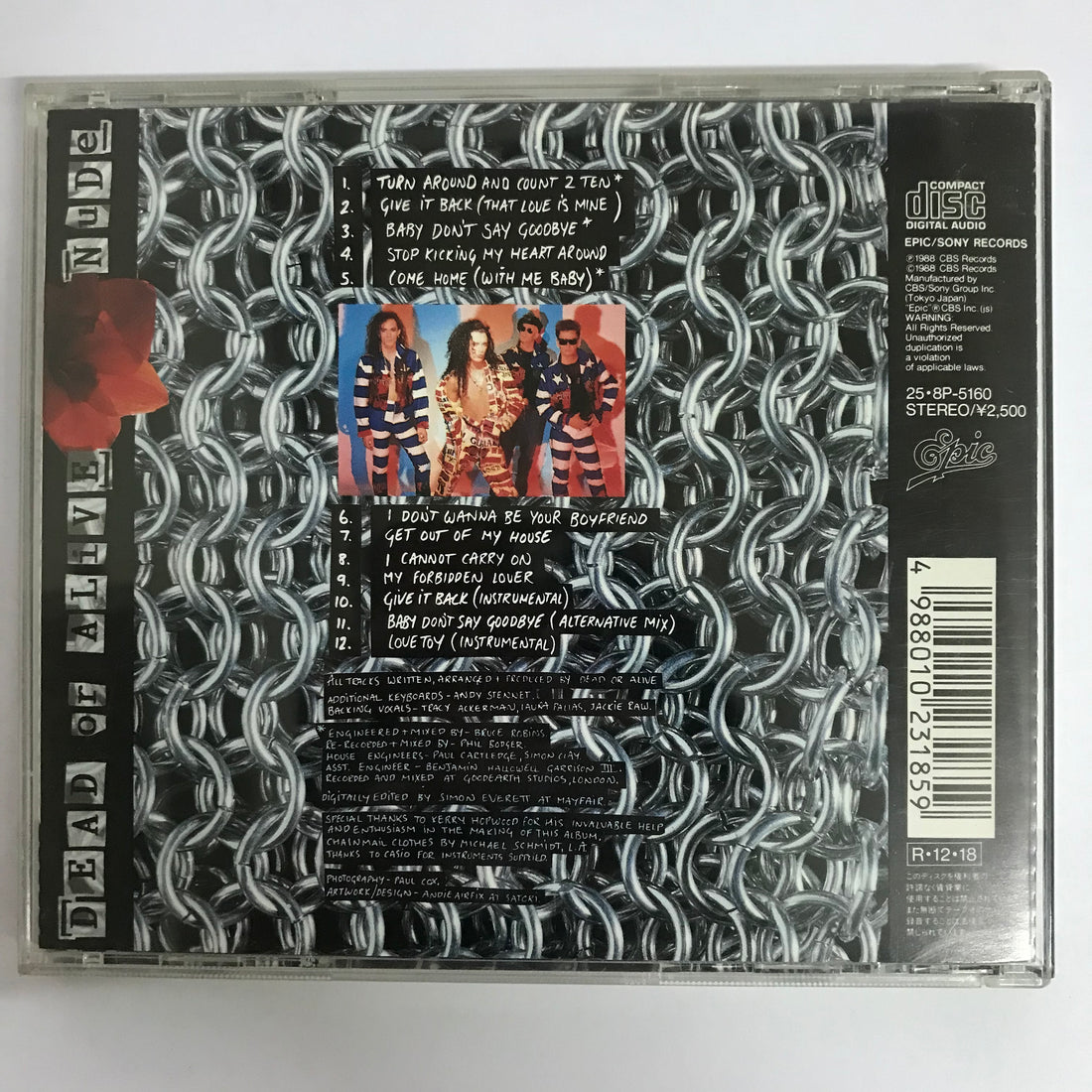 ซีดี Dead Or Alive - Nude (CD) (VG)