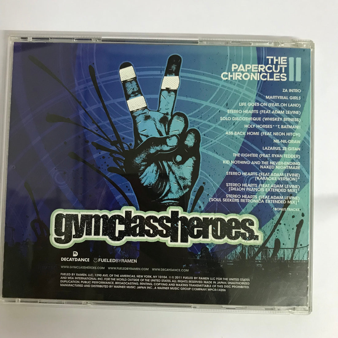 ซีดี Gym Class Heroes - The Papercut Chronicles Part II CD VG+ 270