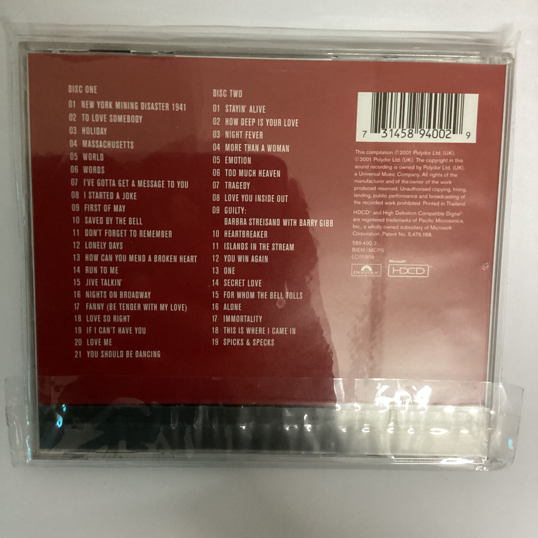 ซีดี Bee Gees - Their Greatest Hits: The Record CD NM or M- 2CDs HDCD