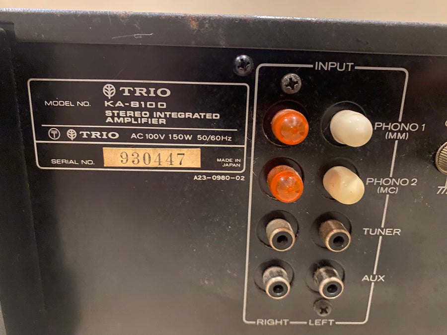 Trio (Kenwood) KA-8100 Integrated Amplifiers 60W (220V)