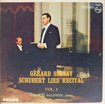 แผ่นเสียง GERARD SOUZAY - SCHUBERT LIED RECITAL VOL. 2  (VI) (VG+)