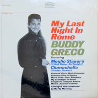 แผ่นเสียง Buddy Greco - My Last Night In Rome Vinyl VG+