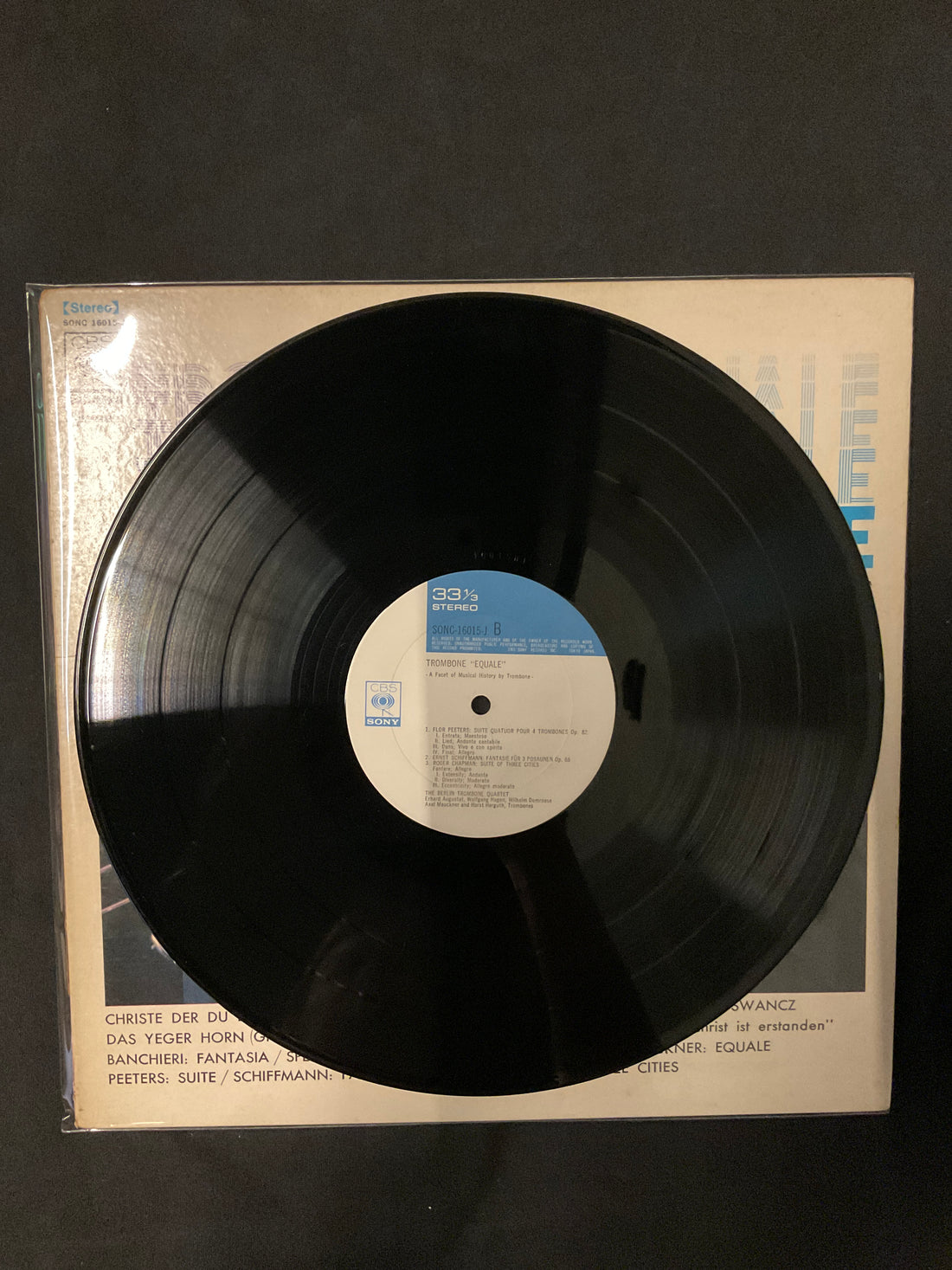 แผ่นเสียง Berlin Trombone Quartet - Trombone "Equale" - A Facet Of Musical History By Trombone Vinyl VG+