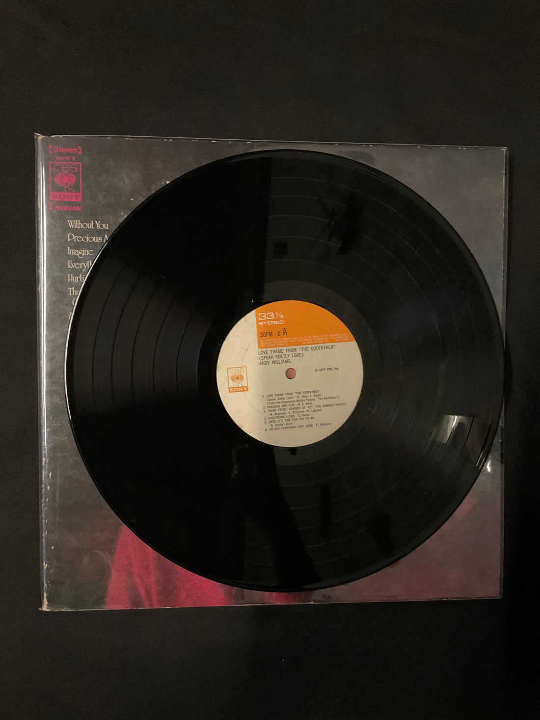 แผ่นเสียง Andy Williams - Love Theme From "The Godfather" Vinyl VG+