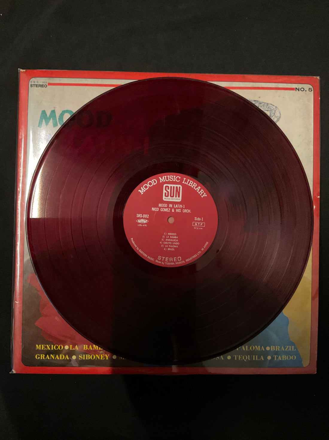 แผ่นเสียง Nico Gomez And His Orchestra, Los Sol De Mexicana - Mood In Latin 1 = ムードインラテン・1 Vinyl VG+ แผ่นสี