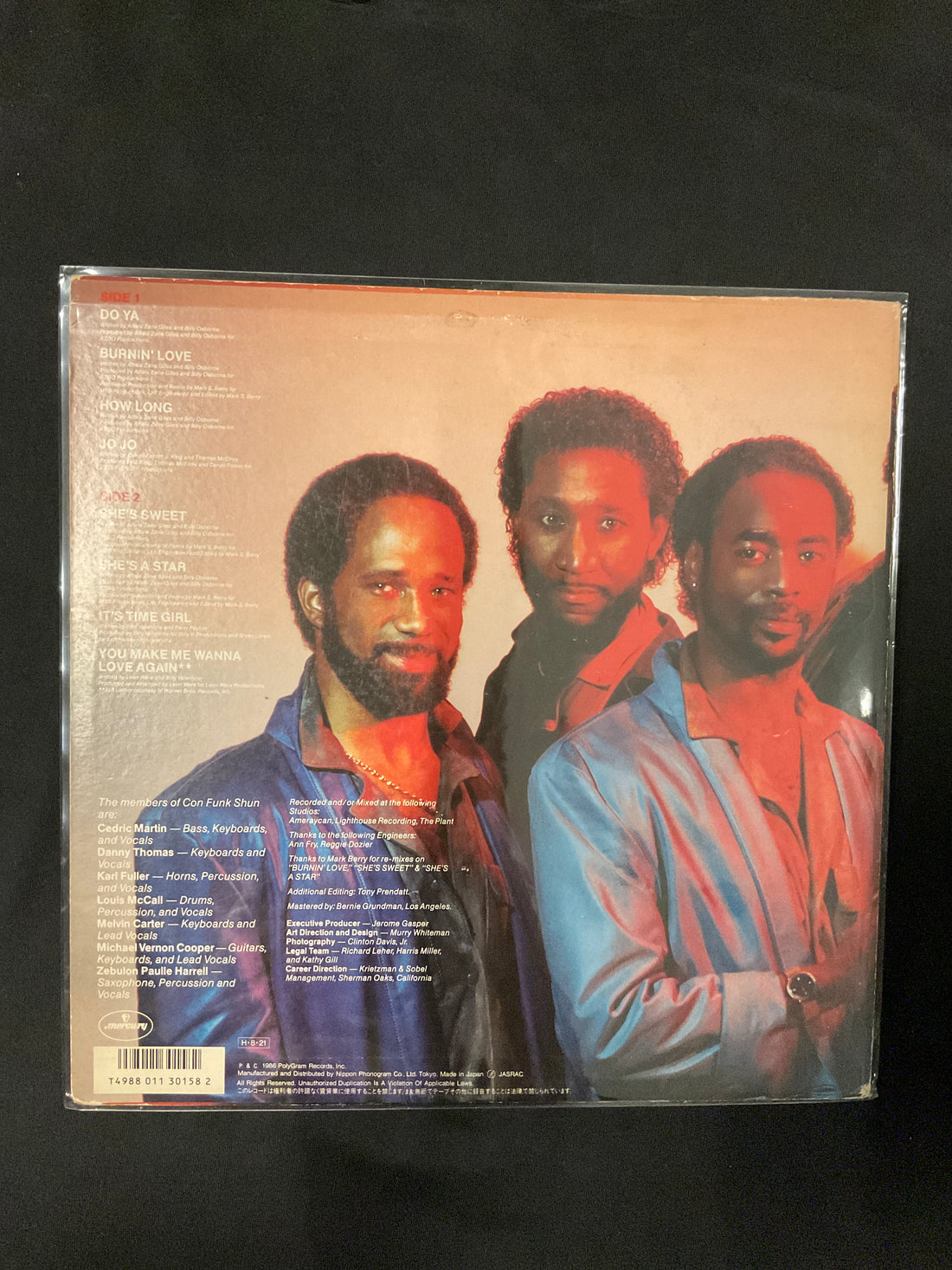 แผ่นเสียง Con Funk Shun - Burnin' Love Vinyl VG+