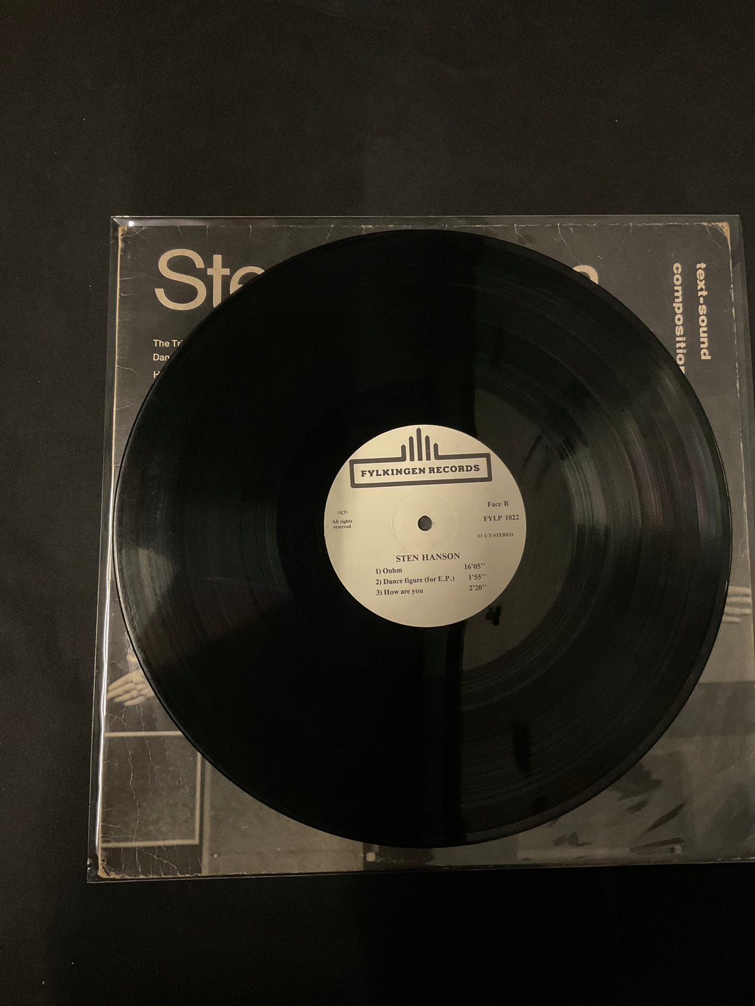 แผ่นเสียง Sten Hanson - Text-Sound Compositions Vinyl VG+