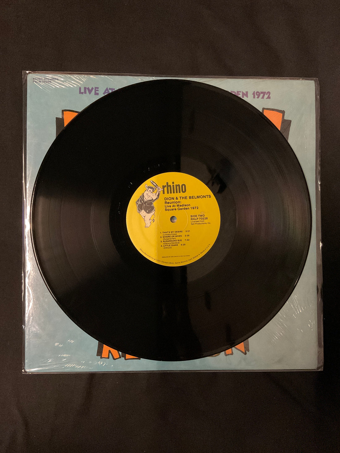 แผ่นเสียง Dion & The Belmonts - Reunion - "Live" At Madison Square Garden 1972 Vinyl VG+