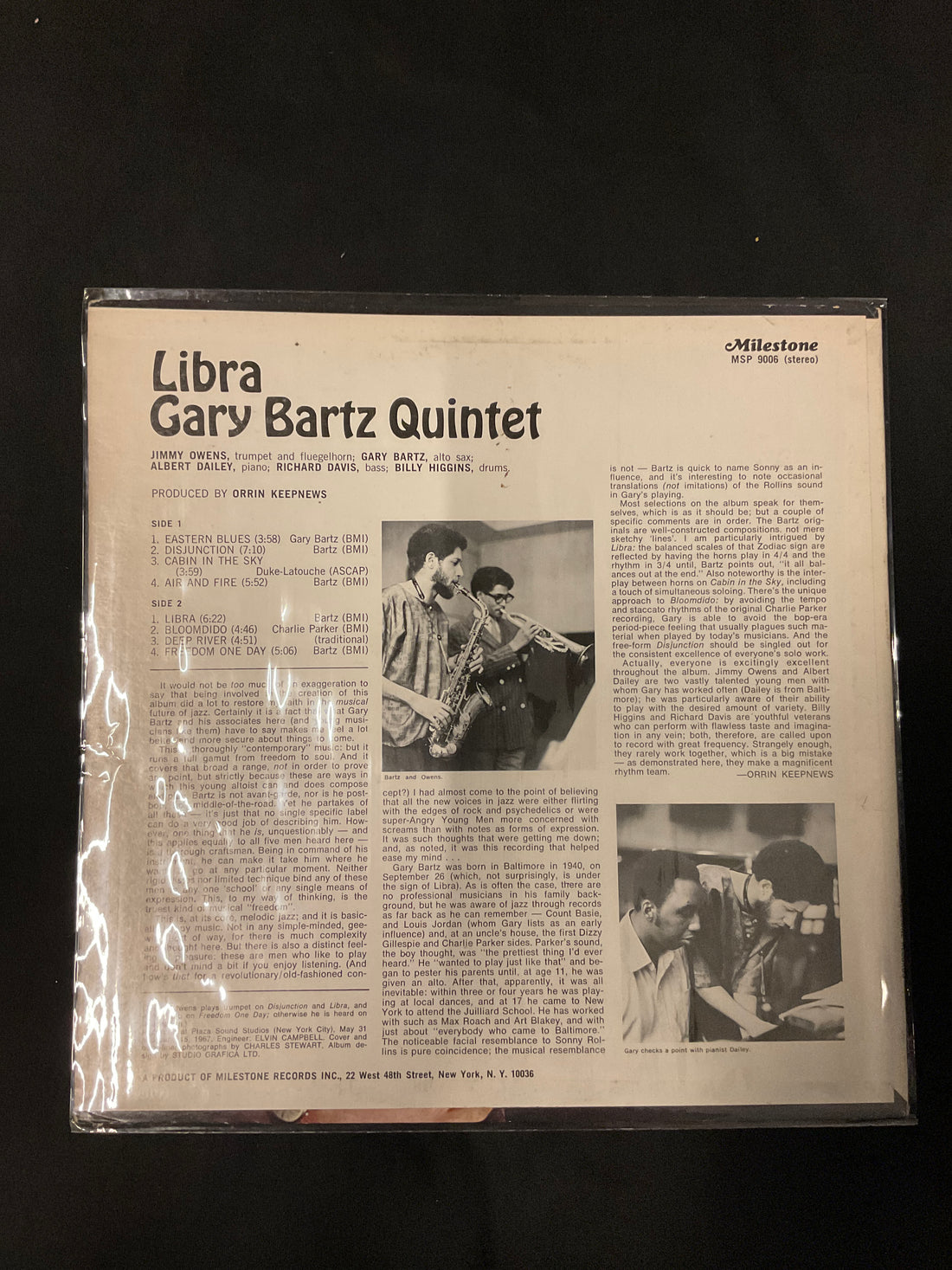 แผ่นเสียง Gary Bartz Quintet - Libra Vinyl VG+