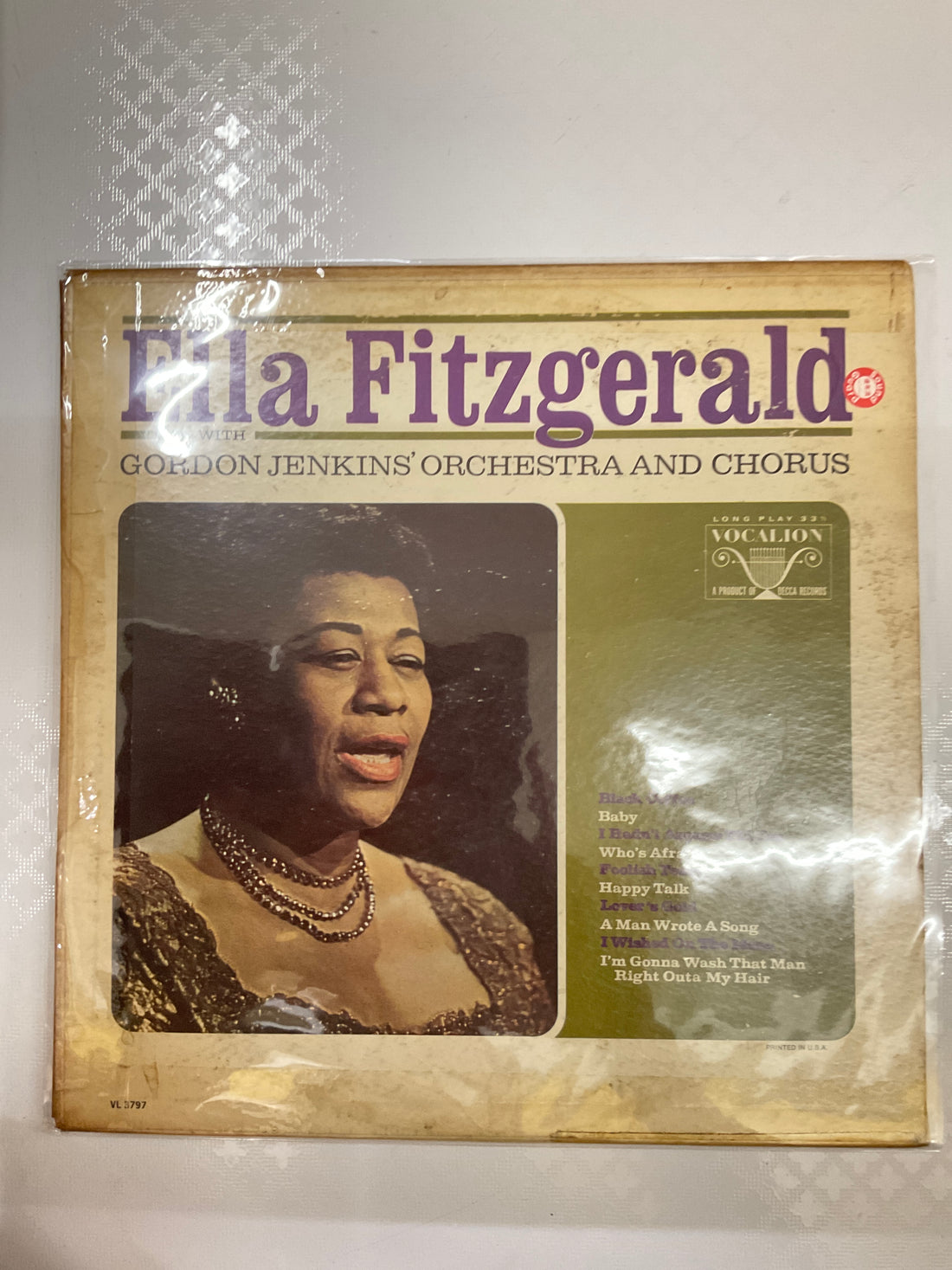 แผ่นเสียง Ella Fitzgerald With Gordon Jenkins and his Orchestra and Chorus - Ella Fitzgerald With Gordon Jenkins' Orchestra And Chorus Vinyl VG+