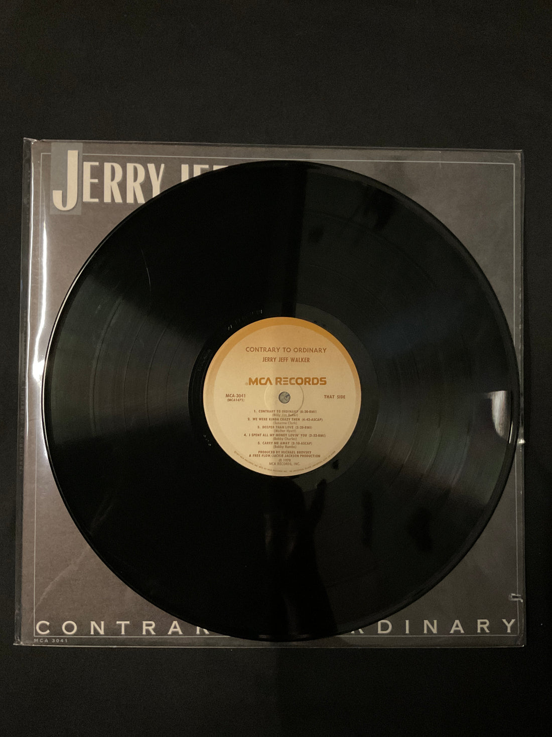 แผ่นเสียง Jerry Jeff Walker - Contrary To Ordinary Vinyl VG+