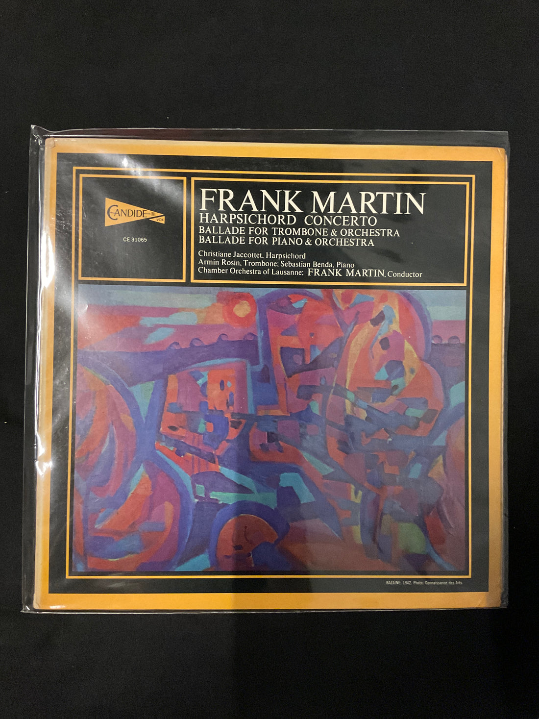 แผ่นเสียง Frank Martin - Harpsichord Concerto / Ballade For Trombone & Orchestra / Ballade For Piano & Orchestra Vinyl VG+
