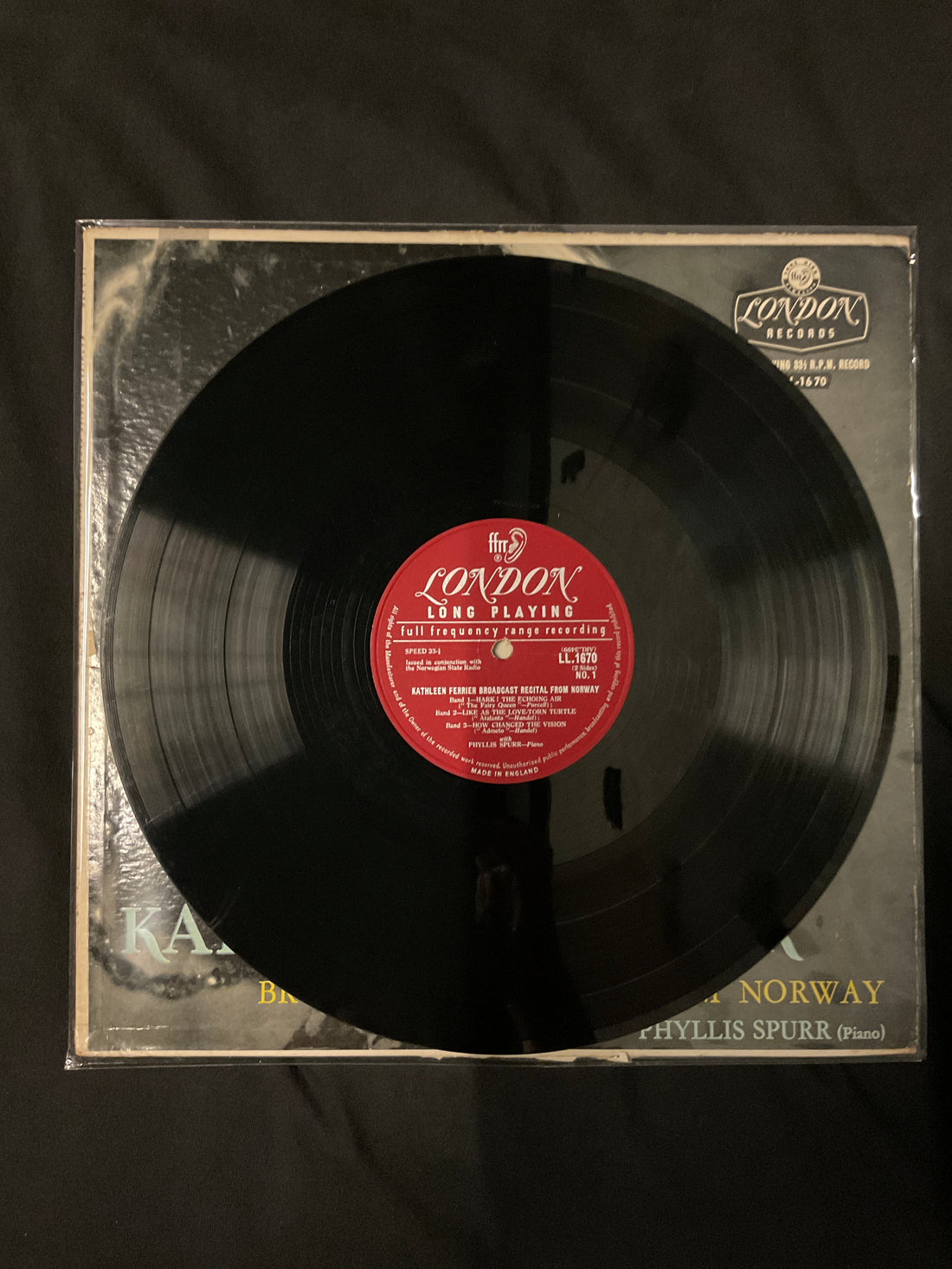 แผ่นเสียง Kathleen Ferrier, Phyllis Spurr - Kathleen Ferrier Broadcast Recital From Norway Vinyl VG+